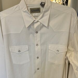 Men's Classic White Button Down Shirt